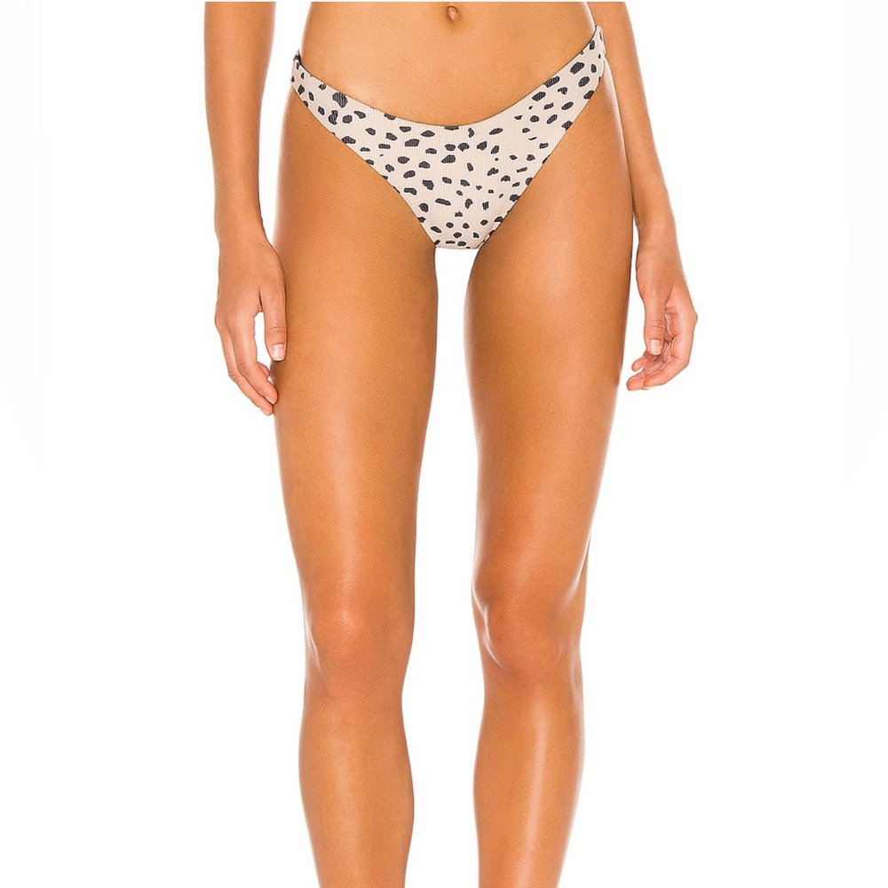 Beach Riot Island Bikini Bottom, Size Large, Taupe Spot